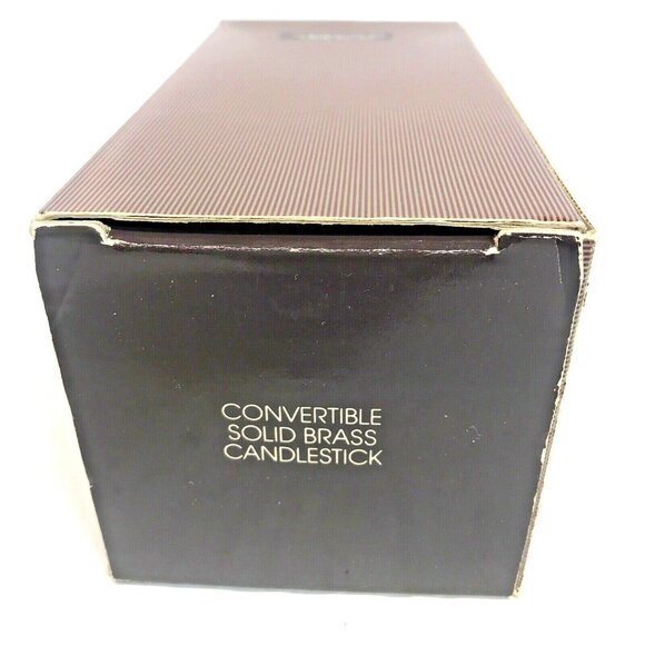 Gallery Originals Convertible Solid Brass Candlestick Holder Vintage NEW - Picture 7 of 7